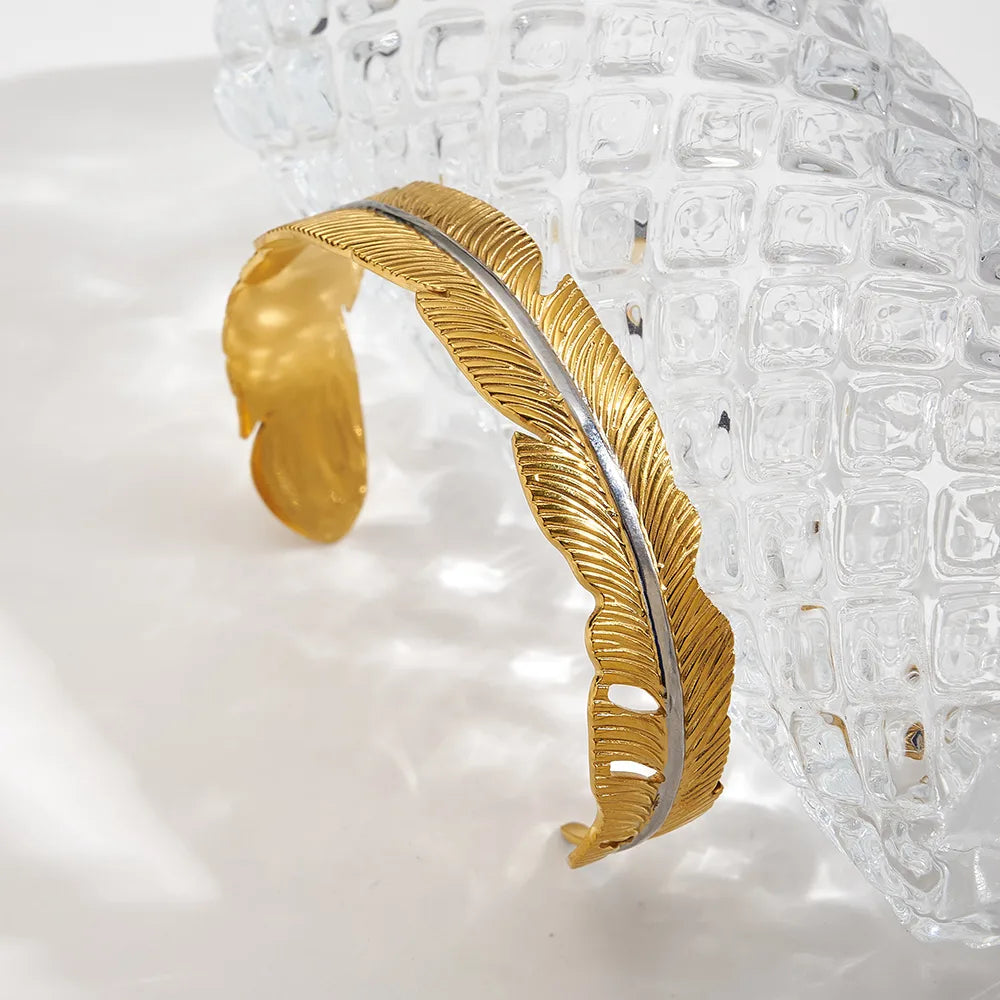 Luxe Feather Cuff Bracelet