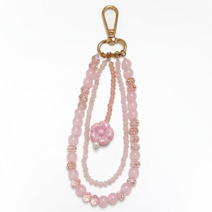 Pink Petal Bag Charm