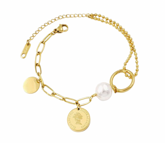 Gravel and Gilt Bracelet