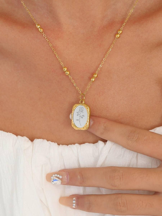 Rose Medallion Necklace