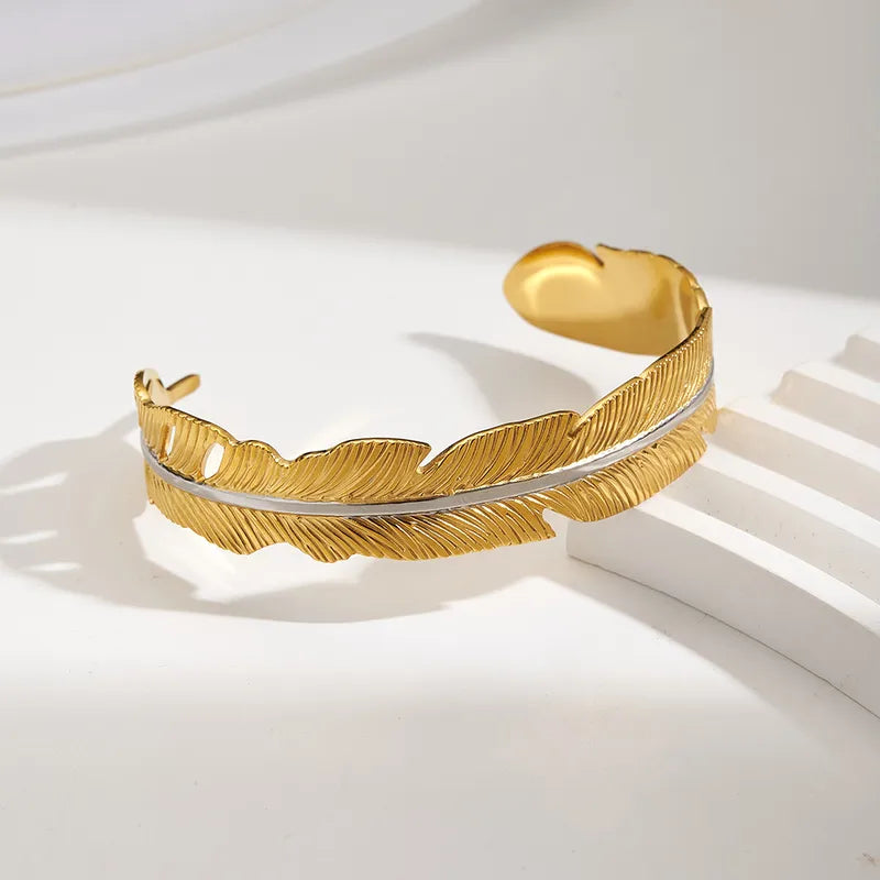 Luxe Feather Cuff Bracelet