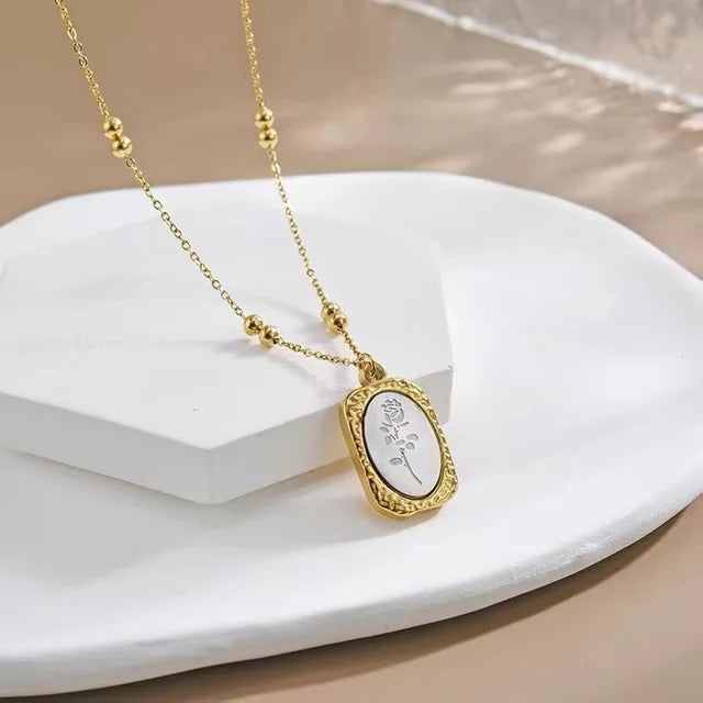 Rose Medallion Necklace